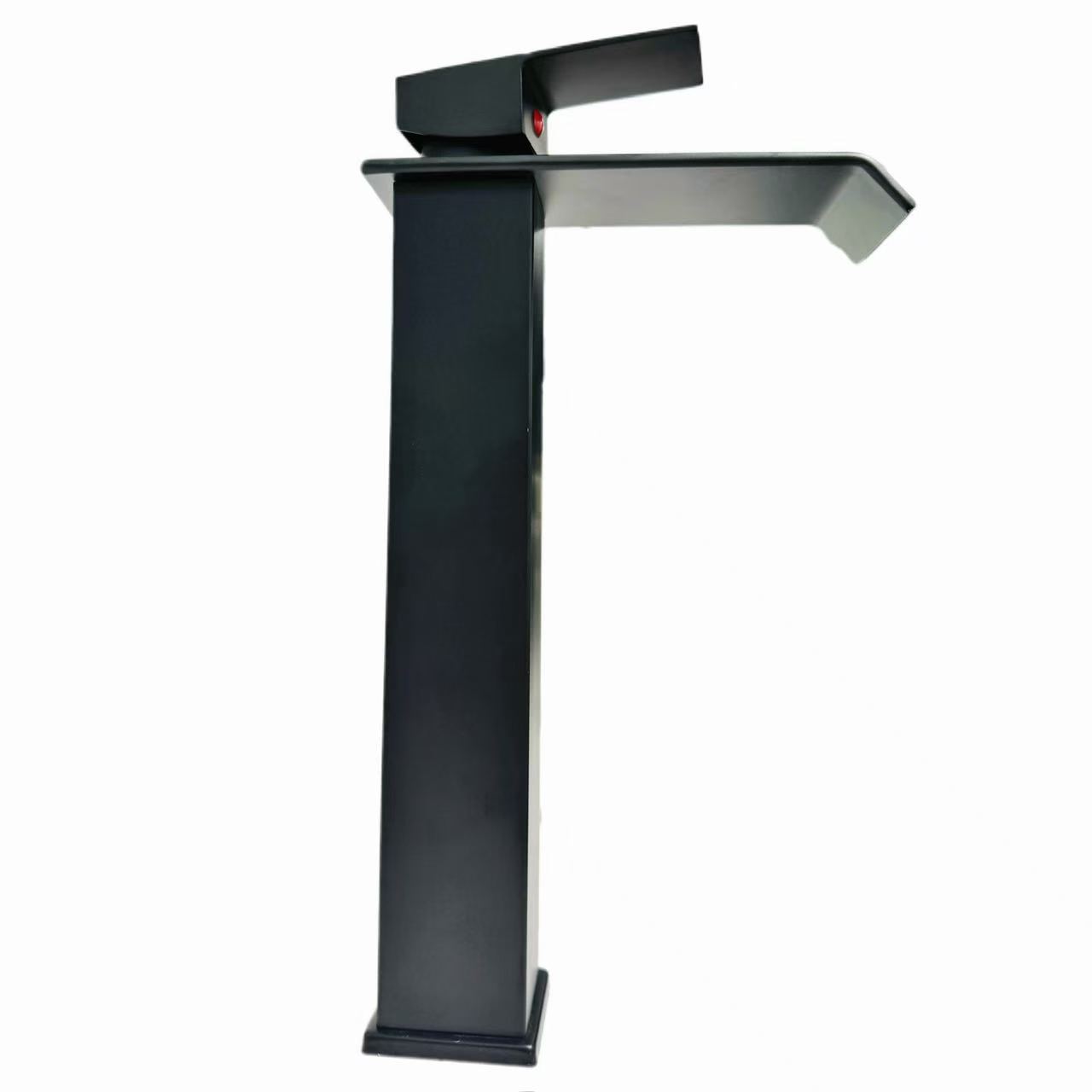 කළු උස දිය ඇල්ල-විලාසය Washbasin Faucet