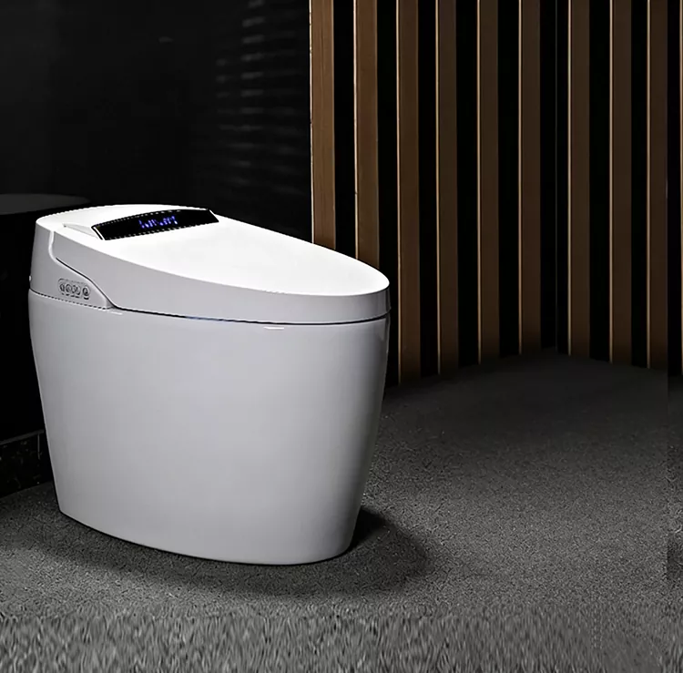 පාදයෙන් ක්‍රියාත්මක වන Flip-Top Smart Toilet
