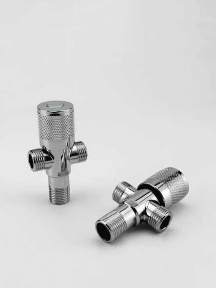 Knob-type Dual-Outlet Three-way Water Distribution Valve
