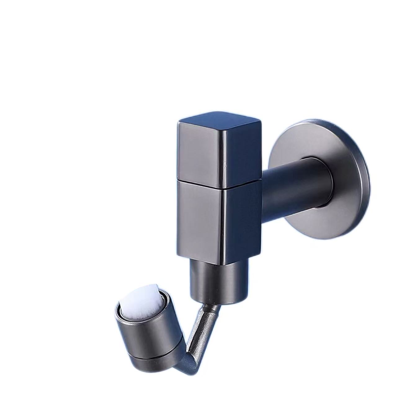 Minimalist Grey Swirl Wall-Mounted Faucet